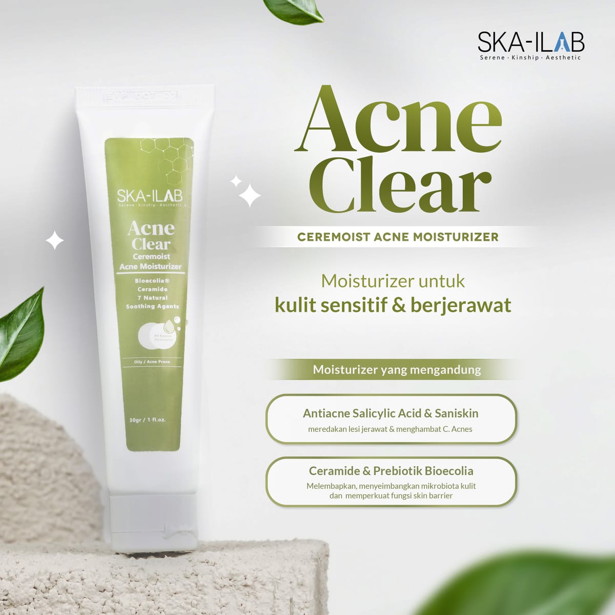 SKA-ILAB  AcneClear Ceremoist Acne Moisturizer